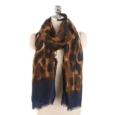 Snug Rust Safari Scarf Cheetah Leopard Print Animal