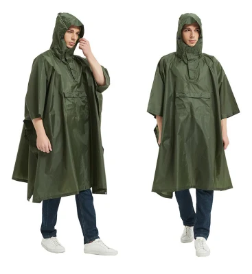 Factory Wholesale Hood Emergency Rain Fit Men Women Waterproof Breathable Poncho