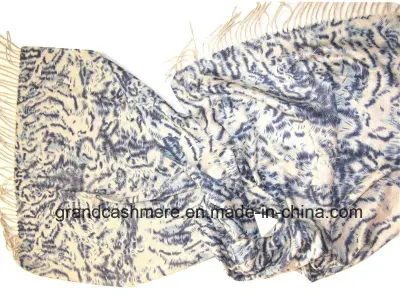 Cashmere Double Faced Printed Animal Shawl