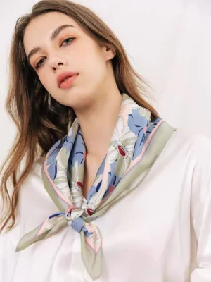 Custom Ladies Designer Head Satin Silk Scarf