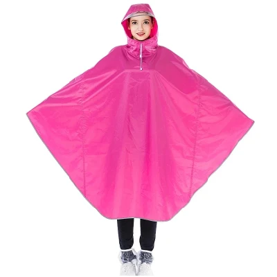 Hottest Lady Waterproof PVC Rain Coat Plus Size Hooded Rain Poncho for Bike Women Rain Wear