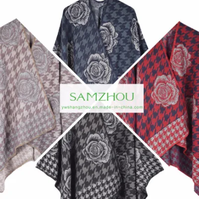 Western Jacquard Cape Fashion Scarf Lady Cashmere Shawl Winter