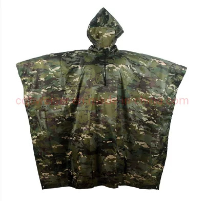 Factory Outdoor Mountaineering Adult One-Piece Cape Raincoat Camouflage Poncho Wholesale