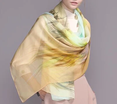 Custom Silk Chiffon Scarves Wholesale
