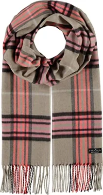 Mens Women Winter Warm Cashmere Felling Plaid Tassel Soft Long Cotton Scarf