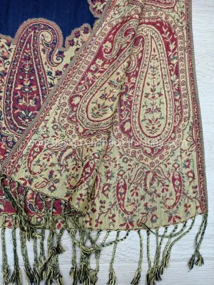 High Quality Muslim Ladies Dress Clothing Jacquard 100%Viscose Paisley Flower Tippet Pashmina Wrap