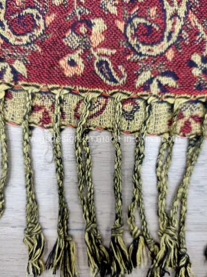 High Quality Muslim Ladies Dress Clothing Jacquard 100%Viscose Paisley Flower Tippet Pashmina Wrap