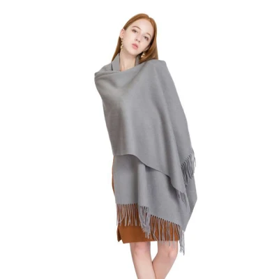 Fashion Lady Warm Long Pure Color Shawl Cashmere Winter Womens Pashmina Scarf