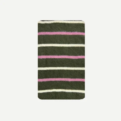 Warm Color Imitation Mink Striped Knitted Scarf Women&prime;s Winter Extra Wool Shawl