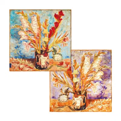 Summer 19 mm Double-Sided Different Design Silk Square Scarf