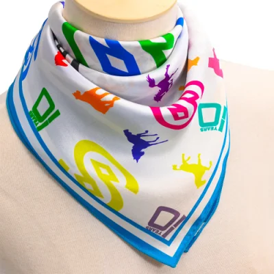 Printed Double-Layer Mulberry Silk Scarf Lady Silk Scarf Customization