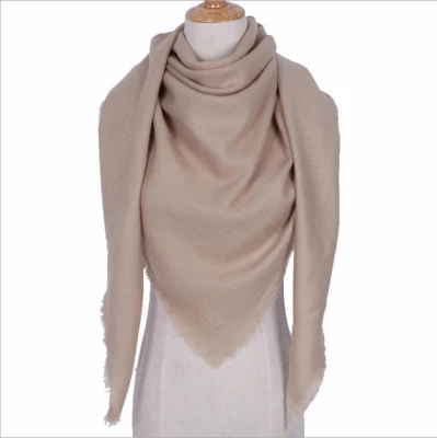 Women&prime;s Triangle Scarf Solid Color Large Sheer Shawl Wraps Pashmina