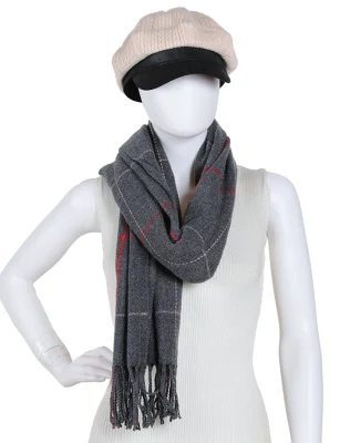 Hot New Best Seller Handsome Designer Brand Man Nice Scarves Soft Hand Feel Faux Wool Men&prime;s Woven Check Warm Long Scarf for Boys