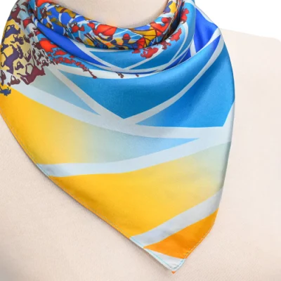 Printed Double-Layer Mulberry Silk Scarf Lady Silk Scarf Customization