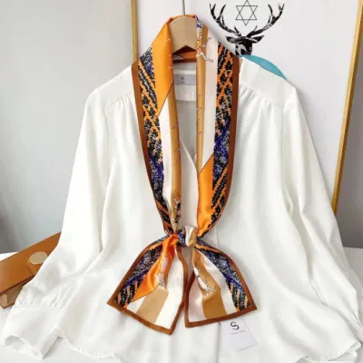 14X150cm Custom Multi Use Hot Sale Twill Chiffon Satin Lady Scarf