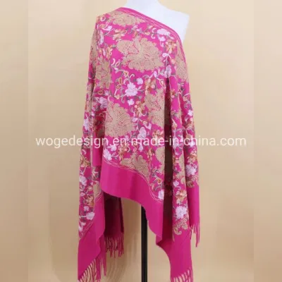 New Coming Moslem Woman Winter Cashmere Shawl Floral Embroidery Scarves Pashmina