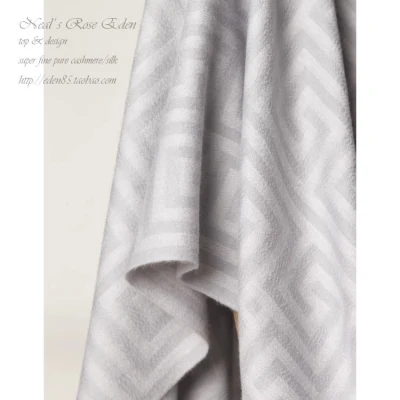 Lady Shawl Italy Style Thickened Wave Pattern Velvet Woven Oversized Cashmere Scarf