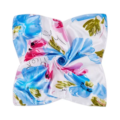 Luxury Print Square Shawl Wraps Beach Stoles Echarpe Silk Scarf for Women Neck Tie Female Hair Band Bag Head Kerchief