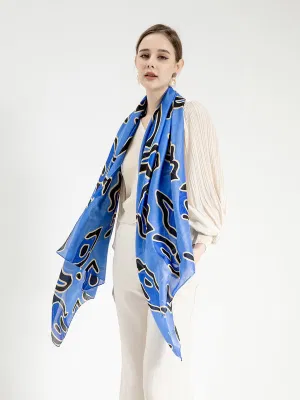 80X180cm Printed Fashion Silk Scarf Shawls Silk Hijab Head Scarf Long Scarf