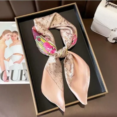 Fashion Hair Bandanas Scarf Designer Neck Scarf Printed Small Silk Square Scarves