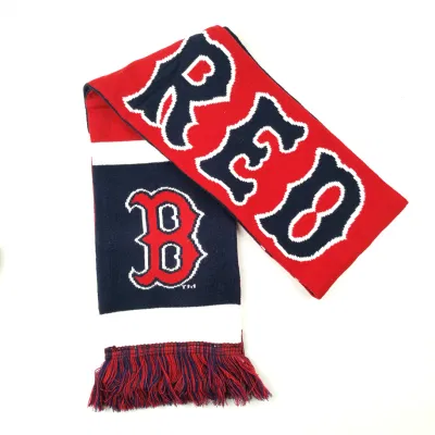 Unisex High Quality Customized Jacquard Acrylic Knitted Sports Soccer Football Fans Scarf