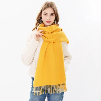Fashion Lady Warm Long Pure Color Shawl Cashmere Winter Womens Pashmina Scarf