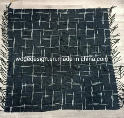 Trendy Women&prime;s Cozy Warm Winter Fall Blanket Scarf Stylish Soft Chunky Checked Giant Scarves Shawl Cape