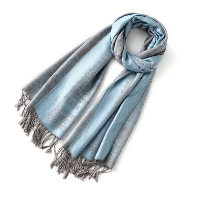 Stylish Spring Fall Silky Printed Paisley Pashmina Scarves Shawl Wraps for Women