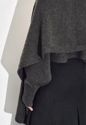 Merino Wool Cashmere Knitted Ladies Fashion Edge Rib Scarf Muffler Shawl