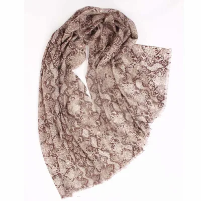 China Supplier Fashion Warm Animal Print Mercerized Wool Scarf/Shawl