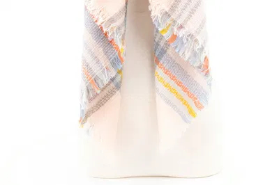 Home Rui Wholesale Outerwear Apparel Accessory Women Winter Cashmere Tassel Classic Plain Plaid Grids Checks Chunky Fluffy Windowpane Wraps Shawl Blanket Scarf