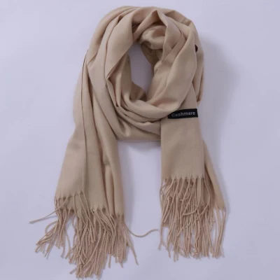 Lady Warm Long Pure Color Shawl 100% Cashmere Winter Scarf Womens