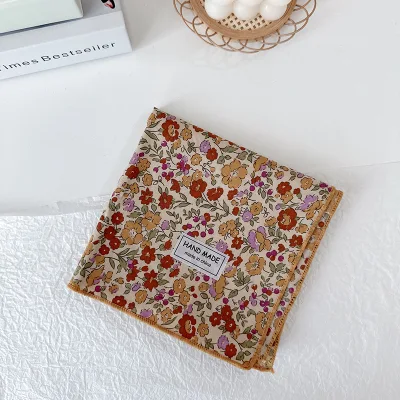 Silk Womens Classic Square Soft Solid Lightweight Oblong Floral Scarf