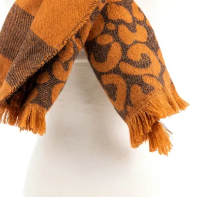 Custom Outfit Fashion Accessory Spring Fall Charcoal Acrylic Cozy Fringe Wraps Jacquard Large Cappa Tippet Turban Textural Pashmina Scarf