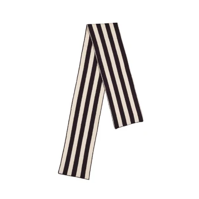 Vertical Stripe Knitted Scarf Women&prime;s Autumn and Winter Wool Neck