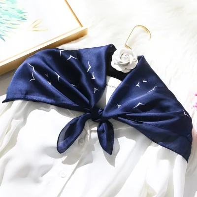 70*70cm Girls Silk Feeling Square Bandana Hair Neck Scarf