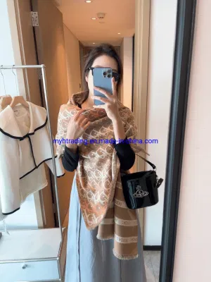 Wholesale Knitted Scarf Replica Merino Wool Cashmere Scarf Printed Versatile Designer Women Scarves