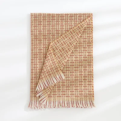 New Fashion European and American Multi-Color Striped Plaid Print Cashmere Lady Scarf