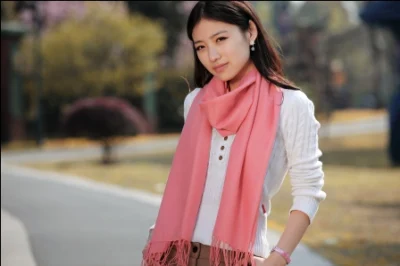 Biella-100% Ultrafine Merino Wool Solid Color Scarves Fashion Ladies Scarf