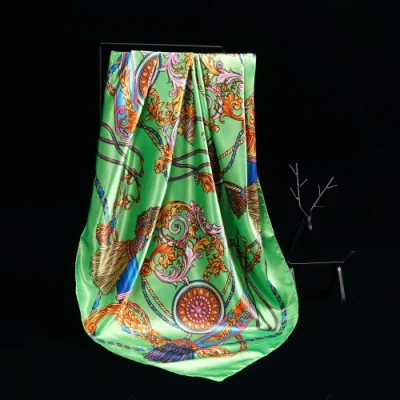 Custom Print Private Label Ladies Silk Scarf Head Scarf High Quality Factory Direct Silk Scarf Sales
