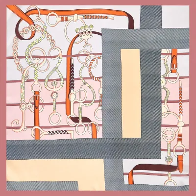 Wholesale Hi Jab Silk Scarf Custom Printing 70X70cm for Women Foulard Mulberry Silk Designer Scarf