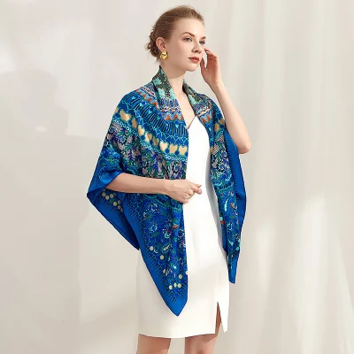 Custom Women Fashion Digital Print Silk Scarf