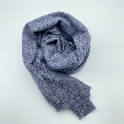 Fashion Winter Warm 100% Polyester Soft Brushed Woven Check Blanket Shawls Scarves with 3cm Fringe