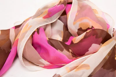 Silk Chiffon Oblong Silk Scarf