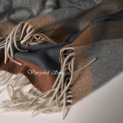 Lady Shawl England Style Thickened Woven Jacquard Oversized Cashmere Scarf