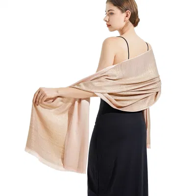 Ladies Metallic Bridal Party Pashmina Blanket Shawls and Wraps