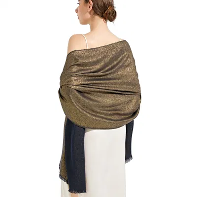 Ladies Glamorous and Elegant Sparkling Metallic Evening Scarves and Shawls