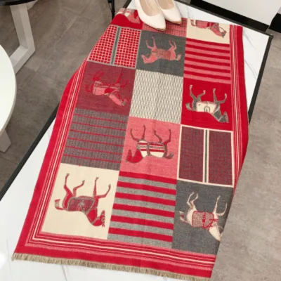 Autumn and Winter Cashmere Carriage Pattern Lady&prime;s Scarf Long Patchwork Warm Thick Shawl Versatile Neck Scarf