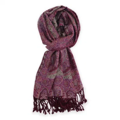 Spring Paisley Shawl Fashion Purple Red Jacquard Wraps Soft Ladies Paisley Scarf