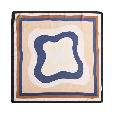 Digital Printed Headscarf Silk Square Scarf for Hair Women Natural Silk Neckerchief